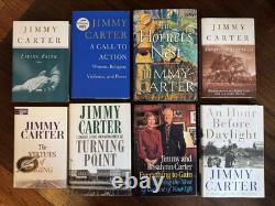 Lot of 8 SIGNED President Jimmy Carter Hardcover Books incl. 6 1st Editions HCDJ
