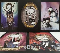 Lot of Roman Dirge Art Prints and Signed Lenore Noogies 1st Edition Book