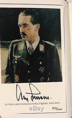 Luftwaffe German Ace Pilot Adolf Galland Limited Edition SIGNED Book Set Scarce