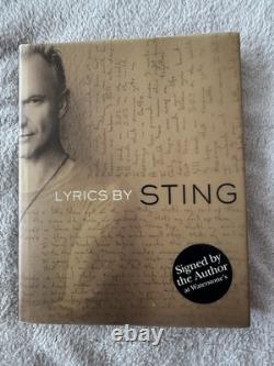 Lyrics Sting Signed Copy Hardback Book 1st Edition 1st Print New condition