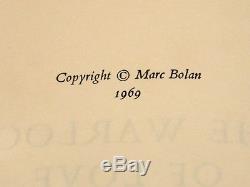 MARC BOLAN WARLOCK OF LOVE SIGNED AND INSCRIBED 1ST EDITION BOOK With DRAWING