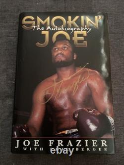 MUHAMMAD ALI. JOE FRAZIER. GEORGE FOREMAN SIGNED AUTOBIOGRAPHIES (with COA)