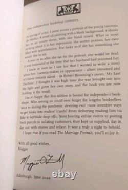 Maggie O'Farrell Signed Book The Marriage Portrait Indie Bookshop 1st Edition