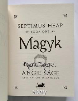 Magyk Septimus Heap Book 1 Angie Sage 1st Edition, 1st Print, Signed New HB