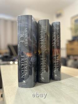 Malazan Book of the Fallen The Broken Binding Hardcover (Books 1-3) Signed