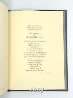 Mark Twain / Original 1885 First-Edition Illustrated Leaves Signed 1st ed 2007