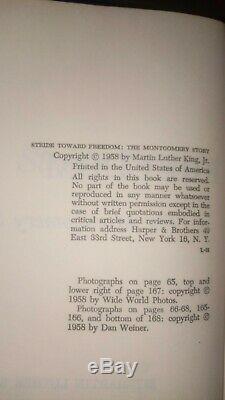 Martin Luther King Jr. Signed Book Stride Toward Freedom First Edition 1958