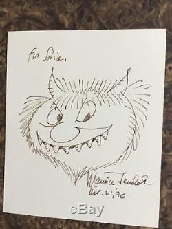 Maurice Sendak Signed Personal Letter Moishe Drawing & 1963 Edition Book PSA/DNA