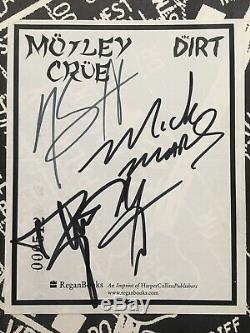 Motley Crue SIGNED by ALL MEMBERS! Hardcover The Dirt Book First Edition 2001