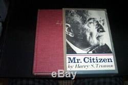 Mr Citizen Harry Truman Signed Book Limited Edition 1000 With Slipcase