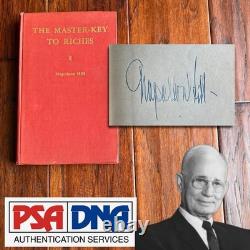 NAPOLEON HILL PSA Autograph Master Key to Riches 1st Edition Book SIGNED