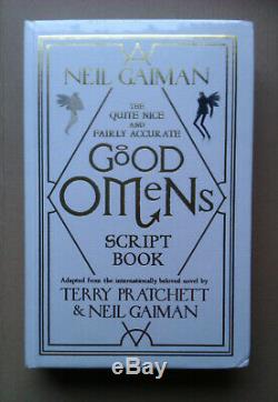 NEIL GAIMAN Good Omens DELUXE Script Book, 1st/1st, HBK, Limited Edition SIGNED
