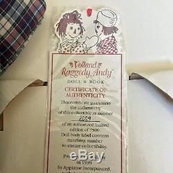 NEW LIMITED EDITION SIGNED Set of 1998 Volland Raggedy Ann & Andy Dolls withBooks