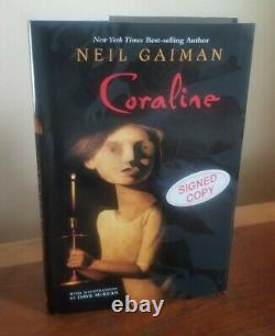 Neil Gaiman Coraline Signed First Edition Hard Cover Book Near Fine