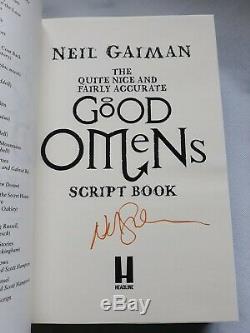 Neil Gaiman. Good Omens Deluxe Script Book Signed Limited Edition Hardback. 1/1