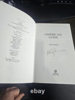 Neil Gaiman SIGNED Book American Gods 2001 UK 1st Edition 1st Impression ID113