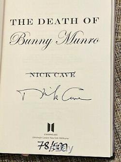 Nick Cave The death of Bunny Munro limited edition book signed by Nick