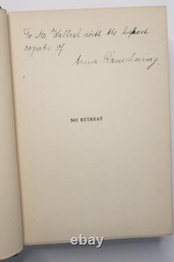 No Retreat (1942) Signed Copy First Edition Antique Book