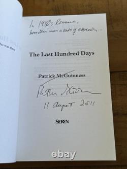 Patrick McGuinness 3 Signed Books Last Hundred Days Canals Of Mars Jilted City