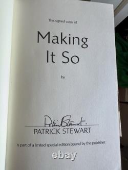 Patrick Stewart Making It So Hardback Memoir Biography Signed