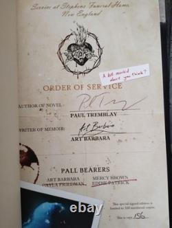 Paul Tremblay Book Set SIGNED Matching Numbered SST Publications OOP RARE