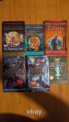 Percy Jackson Series 6 Book Set Signed UK Editions