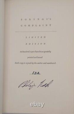 Philip Roth Portnoy's Complaint Signed Numbered Limited Edition Book