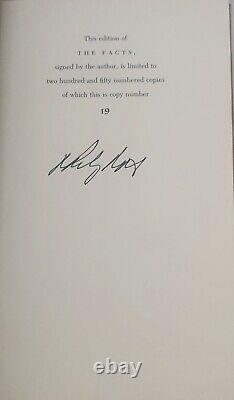 Philip Roth The Facts Signed Limited Edition Book #'d /250