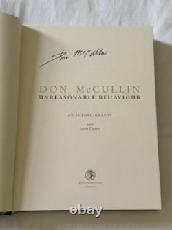 Photographer Don McCullin Unreasonable Behaviour Signed HB 1st Edition Book