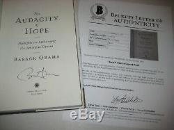 President BARACK OBAMA Signed AUDACITY OF HOPE Book with Beckett LOA 1st Edition