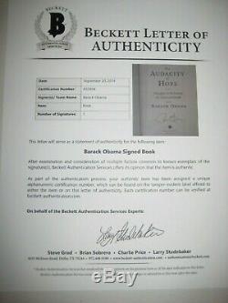 President BARACK OBAMA Signed AUDACITY OF HOPE Book with Beckett LOA 1st Edition