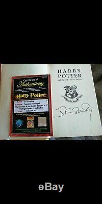RARE double print Signed 1st Edition Order Of The Pheonix HP H/B Book Misprint