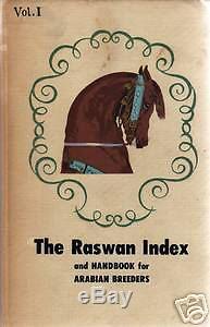 RASWAN INDEX. Vol. I 1ST EDITiON Arabian horse book