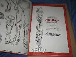 RED SONJA (CONAN) Signed/#'s Dynamite ART EDITION HC/HB Book by Frank Thorne #3