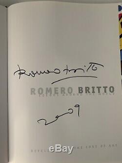 ROMERO BRITTO SCULPTURE MINI PYRAMID HYDE PARK SIGNED Limited Edition & Book