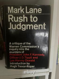 RUSH TO JUDGMENT SIGNED by Mark Lane 1966 1st Edition 1st Print Hardcover