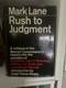 RUSH TO JUDGMENT SIGNED by Mark Lane 1966 1st Edition 1st Print Hardcover