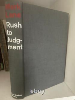 RUSH TO JUDGMENT SIGNED by Mark Lane 1966 1st Edition 1st Print Hardcover