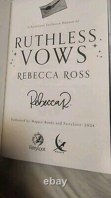 RUTHLESS VOWS by Rebecca Ross Fairyloot Exclusive Signed Edition