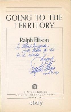 Ralph Ellison Going To The Territory Rare Signed Autograph 1st Edition Book