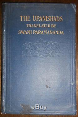 Rare 1919 1st edition Signed Swami Paramananda the Upanishads Book Vedanta