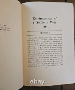 Rare 1st ed Reminiscences of a Soldier's Wife Author Signed Book