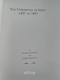 Rare Chronicles Of Golf Book 1457-1857 SIGNED LIMITED EDITION #255