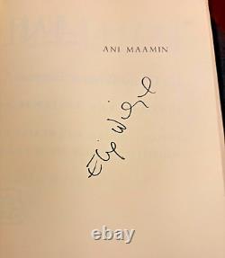 Rare Elie Wiesel Signed 1st Edition Book! Ani Maamin A Song Lost & Found Again