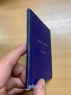 Rare Signed Copy 1880 James R Bland Short Poems Thin Small Antique Book (ll)