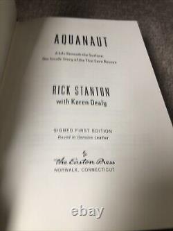 Rick Stanton / AQUANAUT Signed 1st Edition Easton Press Book 2022 Mint