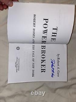 Robert A. Caro SIGNED BOOK The Power Broker 1975 EDITION Paperback ROBERT MOSES