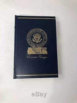 Ronald Reagan SIGNED An American Life Easton Press Limited Edition Book/case/tap