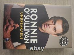 Ronnie O'Sullivan Unbreakable Hardback Book Signed Autobiography First Edition