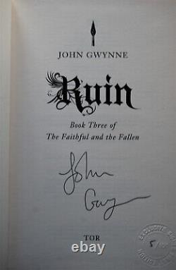 Ruin by John Gwynne SIGNED & DATED TOR BOOKS NUMBERED LIMITED EDITION (005/100)